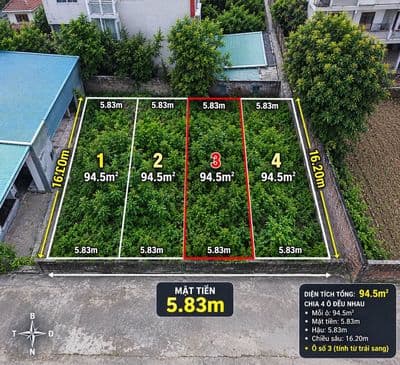 Bán đất 94.5m² full thổ tại Đông Anh, Hà Nội