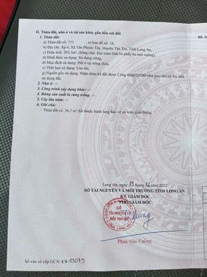 Bán đất tân trụ long an