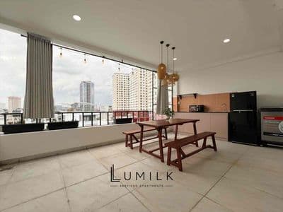 Căn hộ ngay cầu thị nghè, 1pn 1pk balcony sân vườn - máy giặt riêng