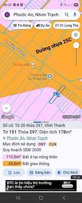 cần bán gấp mặt tiền Hùng Vương xã vĩnh thanh