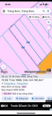 Cần bán đất gấp khu vực trảng bom