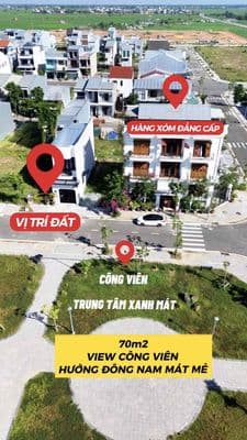 Bán lô đất 70m2 #ViewCôngViên lớn #HướngĐôngNam ĐÃ CÓ SỔ HỒNG