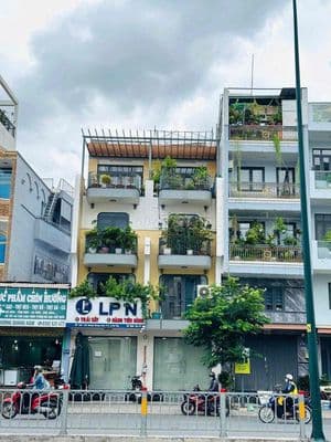Cho thuê nhà mới mặt tiền dương quảng hàm_4 tầng_sàn thông suốt_đẹp
