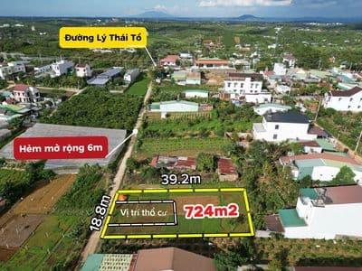 724m2 mặt tiền 18m - Đất Phường 2 Bảo Lộc - Sẵn Thổ cư