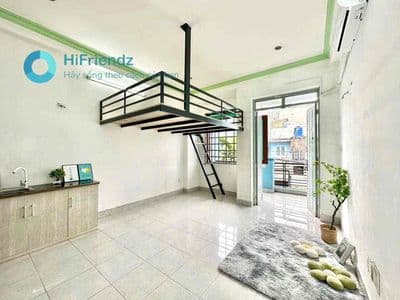 Duplex ban công sẵn máy lạnh ngay ngã tư bốn xã - vhu - huit - hiu