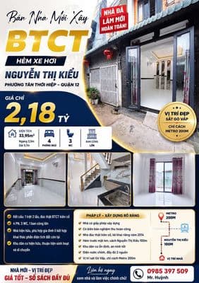 Bán nhà Nguyễn Thị kiểu 2 tầng
