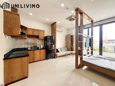 Cho thuê căn studio rộng ban công-nội thất full-thân thiện pet