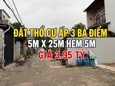Bán đất Xã Bà Điểm 125m2 gần Chợ Đại Hải sổ hồng riêng