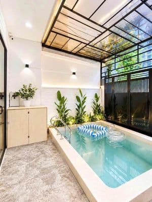 Cho thuê nhà 4 phòng ngủ hồ bơi khu võ văn kiệt