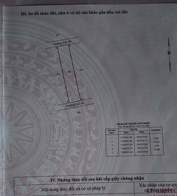 Bán đất thổ cư chính chủ 2 mặt tiền hẽm ( qh 6 mét )