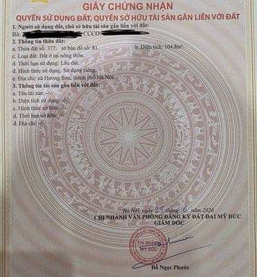 Bán gấp đất Hương Sơn Hà Nội 104,8m2 giá 2,99 tỷ sổ đẹp sẵn