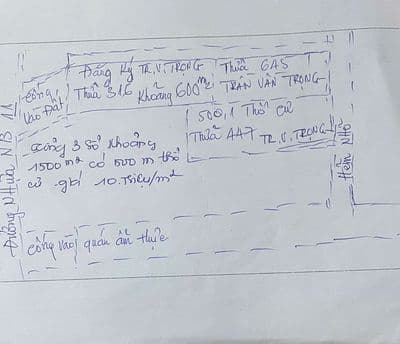 đất có khoảng 500m thổ cư, đường NB 11