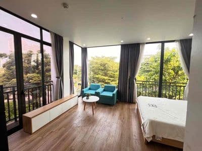 Cho thuê căn hộ 2 ban công view đẹp ngay cầu rồng- giá rẻ 9tr/th