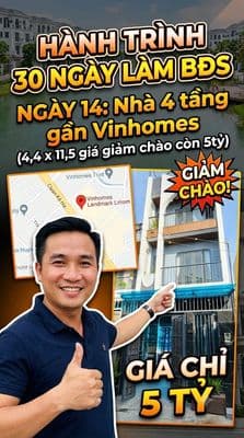 Bán nhà 4 tầng đi định cư - 50m2 ngang 4,4 - gần Vinhome, Vành đai 3