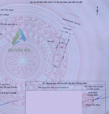 Bán 116m2 đất mặt tiền đường nguyễn công trứ,sơn trà