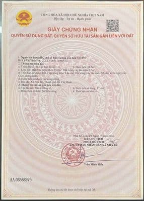 Cần bán sổ hồng riêng hẻm xe hơi tặng luôn chồi lá