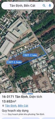 Bán đất tân định, bến cát, 13000m2 giá 150 tỷ, gần khu du lịch đại nam