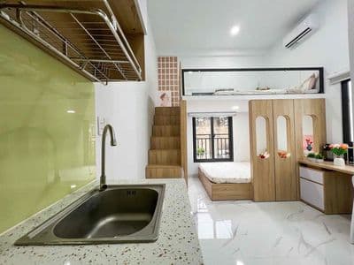 Cho thuê duplex 2 không gian ngủ - thiết kế hiện đại - ở được 4 người