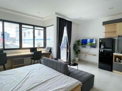 Cho thuê căn hộ studio full nội thất ban công - ngay etown cộng hoà