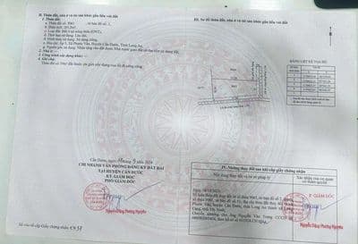 Bán gấp 201m² đất thổ cư nở hậu phong thủy tại Phước Vân, Cần Đước, LA