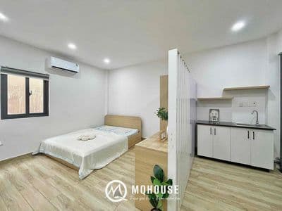 Cho thuê căn hộ dịch vụ mới xây studio cao cấp tách bếp full nội thất