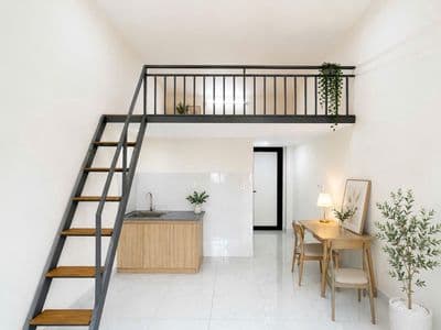 Phòng gác mới xây ban công _ sẵn nội thất _ gần nhà máy bia lvk