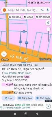 Bán nhà mặt tiền đường Lý Thái Tổ, Xã Đại Phước, Đồng Nai - 97.5m2