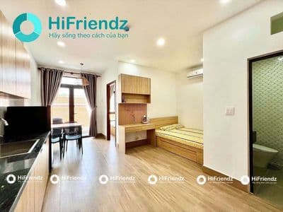Cho thuê căn hộ 1 phòng ngủ siêu thoáng - full nội thất