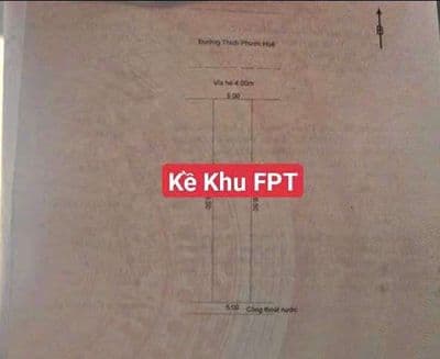 Đất132m đường thích phước huệ đường 7m5 kề fpt