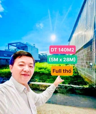 Bán đất 140m2 full thổ cư hẻm xe hơi Tân Hiệp 16