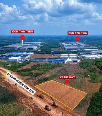 đất nền đường xuyên tâm 32 KCN tân tiến.