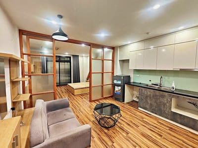 1 ngủ 1 khách 45m2 full đồ cơ bản, bảo vệ 24/24, ở đc luôn, CẦU GIẤY