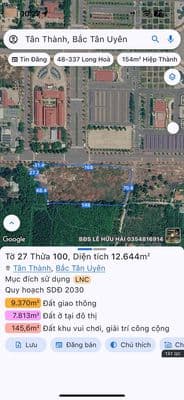 bán đất mặt tiền tthc bắc tân uyên