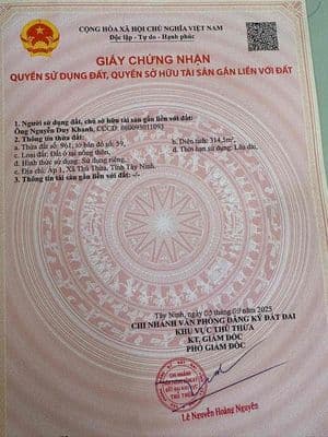 314m2 thổ cư ngay cổng KCN Hòa Bình