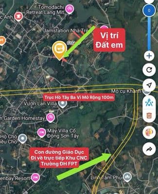 Bán đât tặng nhà ở luôn gần đh fpt 110m full thổ cư