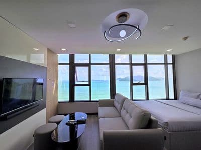 View biển trung tâm thành phố căn hộ studio 2 giường