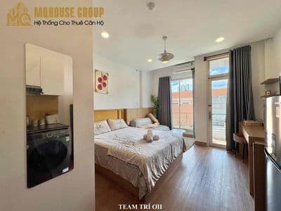 Căn hộ studio ban công full nội thất đẹp khu Phan Xích Long, Vạn Kiếp