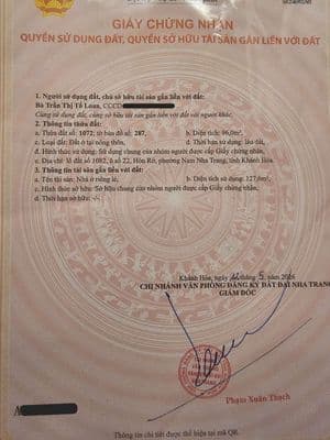 Bán nhà nam nha trang - không ngập
