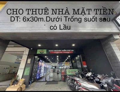 Cho thuê Nhà 220m2(6x30m có Lầu) Mặt Tiền Nguyễn Ảnh Thủ.HIỆP THÀNH