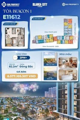 Bán căn hộ 82.2m2 view biển Long Hải