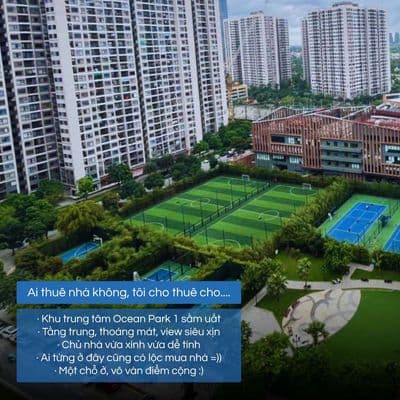 Cc cho thuê căn hộ 1n+ (1wc) toà S1.06 Ocean Park, vị trí siêu đẹp