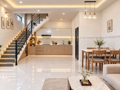 Nhà mới 100% 1lầu 2phòng, gần ủy ban Trung Mỹ Tây Q12 cho thuê