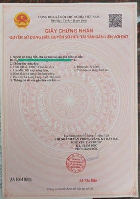 Đất hai mặt tiền trước và sau KDC Chợ LONG CANG