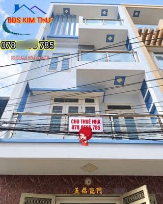 Nhà mới đẹp 1trệt 3lầu sân thượng( 4pn 5wc ) giáp tên lửa