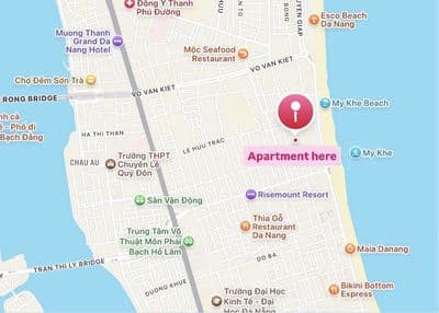 Căn hộ cách biển Mỹ Khê 5 phút đi bộ