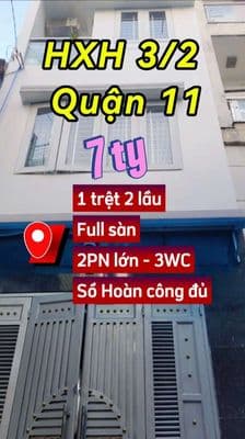 Nhà 3 Tầng - Hẻm Xe Hơi Thông 2 Mặt Tiền