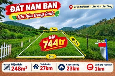 Bán đất trung tâm nam ban – cách đà lạt 27km