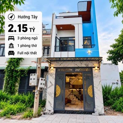 Nhà mới Shr Hoàn công - Hg Tây - 3 Pn 1 Phòng thờ St - Giá 2.15 T