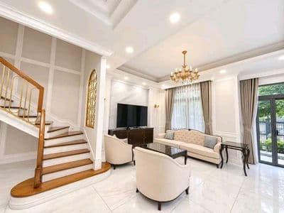 Nhà Phố Góc Sân Vườn Q2 Lakeview City 4PN 5WC Full Nội Thất 45Triệu