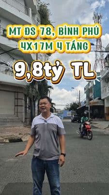 Nhà đẹp 4 tầng vào ở ngay. MT đs 78, Bình Phú, sát công viên. Nhà tr